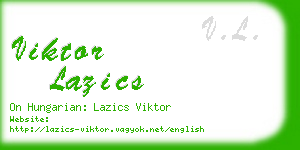 viktor lazics business card